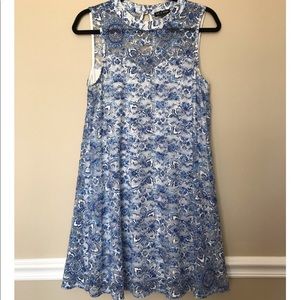 EMBROIDERED FLORAL Spring halter neck dress Easter